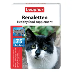 Vitaminizuotas maisto papildas: Beaphar Renaletten, 75 vnt., katėms, sergančioms inkstų ligomis