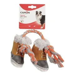 Camon pliušinis žaislas šunims – batas su virve ir cypaliuku, 38 cm