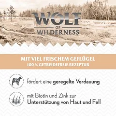 Wolf of Wilderness Junior – su daug šviežios paukštienos, drėgnas maistas šunims 6 x 400 g — 4 nuotrauka