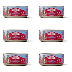 CARNILOVE Cat Can Paté Turkey and Salmon 6x100 g su kalakutais ir lašiša, paštetas katėms