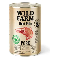 Wild Farm Pate Pork 400g pašaro šunims be glitimo