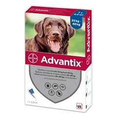 Advantix užlašinamasis tirpalas nuo blusų ir erkių šunims 25-40 kg, 1 vnt.
