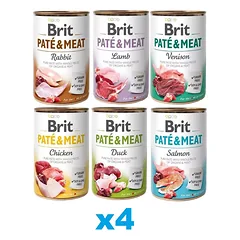 BRIT Pate&Meat Mix skoniai 24x400 g šunų pašteto