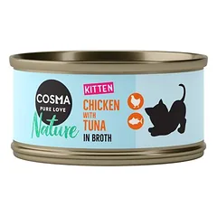 Cosma Nature Kitten drėgnas maistas kačiukams, ekonominė pakuotė 24 x 70 g, Mixpaket 2 (2 Sorten) — 5 nuotrauka