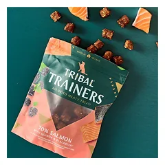Tribal Trainers skanėstai dresūrai šunims su lašiša ir gervuogėmis, Salmon & Blackberry, 80 g — 2 nuotrauka