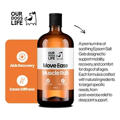 DOGSLIFE Epsom Salt Gel MoveEase Muscle Rub gelis šunims, raumenų veiklai 250 ml — 2 nuotrauka