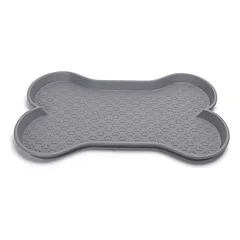 Nobleza dubenėlių padėklas, kaulo formos, pilkas, 58,4x42,5x3,1cm