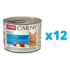 ANIMONDA Carny jautiena / menkė su petražolių šaknimi rinkinys  12 x 200 g