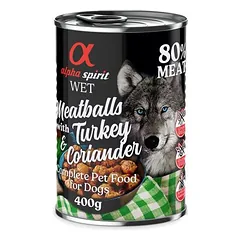 alpha spirit Dog Meatballs 6 x 400 g, drėgnas maistas šunims — 3 nuotrauka