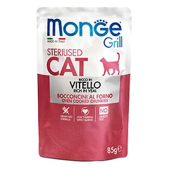Monge Grill Sterilised konservai katėms su veršiena, 85 g