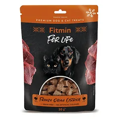 Fitmin for Life Freeze dried Ostrich šaltyje išdžiovinti skanėstai šunims ir katėms 30 g