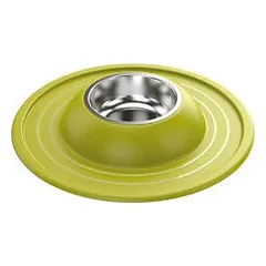 Georplast metalinis dubenėlis su guminiu padėklu volcano inox, d39x6 cm