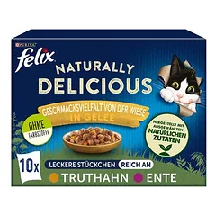 Felix Naturally Delicious drėgnas maistas katėms, ekonominė pakuotė 20 x 80 g, 80 - 99 g — 2 nuotrauka