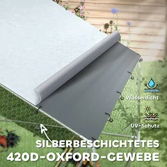 Vištų aptvaras 300 × 400 × 195 cm — 5 nuotrauka
