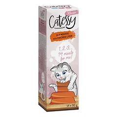 Catessy mousse lėkštutėse, drėgnas maistas katėms 14 x 90 g, 80 - 99 g — 4 nuotrauka