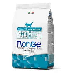 Monge Natural Superpremium Kitten Chicken sausas maistas kačiukams