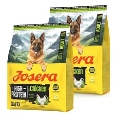 JOSERA High Protein Adult Chicken 2x900g aukštos energetinės vertės ėdalas sportiniams šunims
