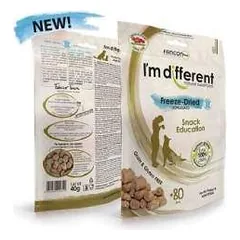 I'm Different Education liofilizuoti, dresūrai skirti skanėstai šunims, 40 g nuotrauka