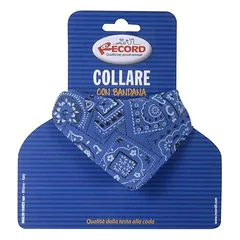 Record nailono antkaklis su bandana šunims, reguliuojamas, mėlynas, 1,9 x 35/50 cm — 2 nuotrauka