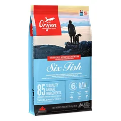 Orijen Six Fish sausas maistas šunims, 11.4 kg parduotuvėje zookaralyste.lt