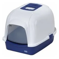 Closed cat toilet MEDIO 43x56x40 cm blue