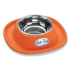Record metalinė dubenėliui su guminiu padėklu soft touch, 28×5,5 cm, 2,4 l, įvairių spalvų