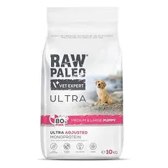 Raw Paleo Vet Expert Ultra Puppy Medium & Large Pork sausas maistas vidutinių ir didelių veislių šuniukams, 10 kg