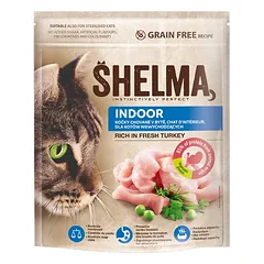 SHELMA cat Indoor Šviežia mėsa Kalakutiena GF 750 g