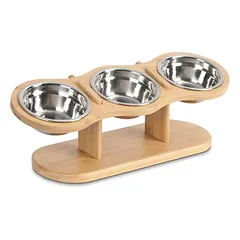 UAMLY Erhöhte Katzennäpfe – 3 Edelstahlnäpfe