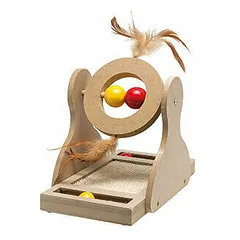 Flamingo cat toy WOODEN SCRATCH TOY TUMBLER 17x20x30 cm