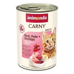 ANIMONDA Cat Carny Adult, skonis: jautiena, kalakutiena ir krevetės, 400 g 