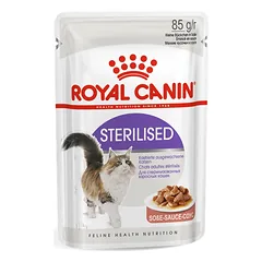 ROYAL CANIN Sterilised 12x85g drėgno maisto padaže suaugusioms sterilizuotoms katėms