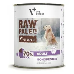 Raw Paleo Adult Duck be grūdų maistas suaugusiems šunims su antiena, 800 g