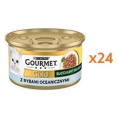 GOURMET Gold Adult Succulent Delights su vandenynų žuvimis 6 x 85 g.