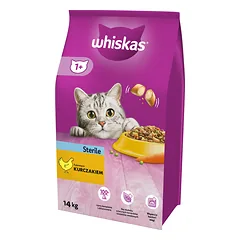 WHISKAS Sterile 2x14kg - sausas ėdalas katėms po sterilizacijos su vištiena