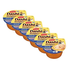 Inaba DASHI papildomas kačių ėdalas - vištienos ir tuno skonio sultinys 6x70 g 