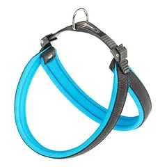 Ferplast ergonomiškos petnešos šunims su minkštu AGILA FLUO 3-9, 4 mėlyna — 4 nuotrauka