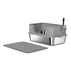 Zatte Katzenklo Edelstahl offen, hoher Rand, bis 7 kg 60x40x30 cm