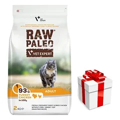 Vetexpert Raw Paleo Adult Cat 2kg + Staigmena katei