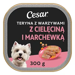 CESAR Teryna su Daržovėmis 300 g drėgnas maistas šunims su veršiena ir morkomis photo