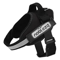 Nobleza petnešos šuniui L, juodos su atšvaitu, 68-88cm
