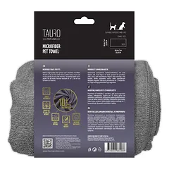 Tauro Pro Line augintinių mikropluošto rankšluostis, 80x120 cm, pilkas — 5 nuotrauka