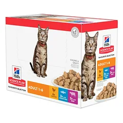 Hill's SP konservuoto maisto rinkinys katėms su vištiena, jautiena ir žuvimi 12x85g