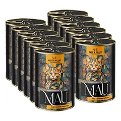 Mau paštetas ir filė – kalakutiena su žemės riešutų sviestu – kačių ėdalas, 12x400 g