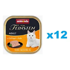 ANIMONDA Vom Feinsten Adult su paukštiena ir veršiena 12x100 g