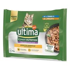 Ultima Cat Expert Nutrition Difficult Appetite su tunu ir vištiena, drėgnas maistas katėms