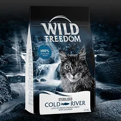 Wild Freedom Adult "Cold River" Sterilised su lašiša – begrūdis sausas maistas katėms, 5 - 9,9 kg — 5 nuotrauka