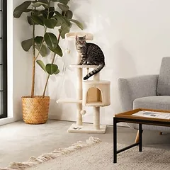 Lionto draskyklė katėms, 112 cm, smėlio spalvos — 5 nuotrauka