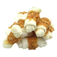REAL DOG SNACKS kaulas su mazgais, apsuktas vištiena, 500 g — 2 nuotrauka
