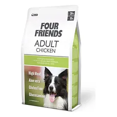 Four Friends Adult Chicken begrūdis sausas maistas suaugusiems šunims su vištiena, 3 kg